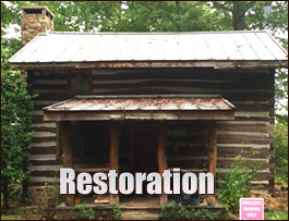Historic Log Cabin Restoration  Center Cross, Virginia